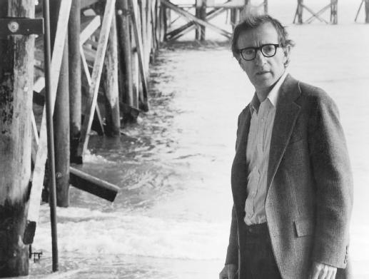 Woody Allen on the set of Radio Days