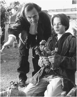 Joe Dante on the set of Small Soldiers