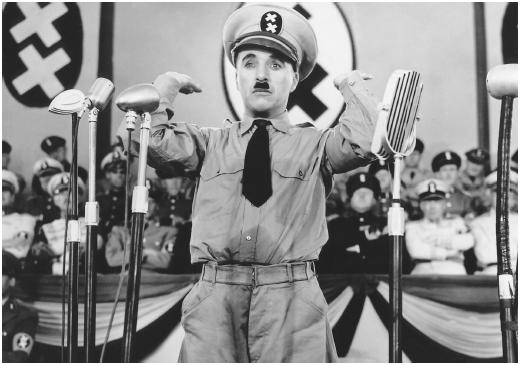 Charlie Chaplin in The Great Dictator