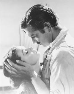 Clark Gable with Vivien Leigh in Gone with the Wind