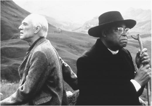 James Earl Jones (right) with Richard Harris in Cry, the Beloved Country