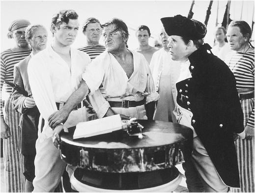 Charles Laughton (right) with Clark Gable in Mutiny on the Bounty