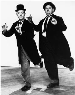 Stan Laurel (left) and Oliver Hardy