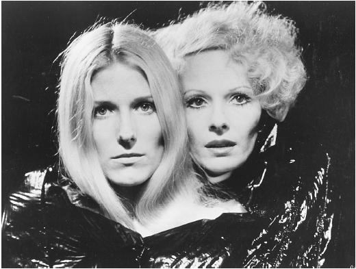 Delphine Seyrig (left) with Daniele Quimet in Daughters of Darkness