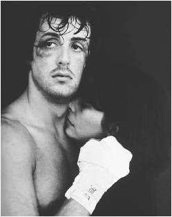 Sylvester Stallone with Talia Shire in Rocky